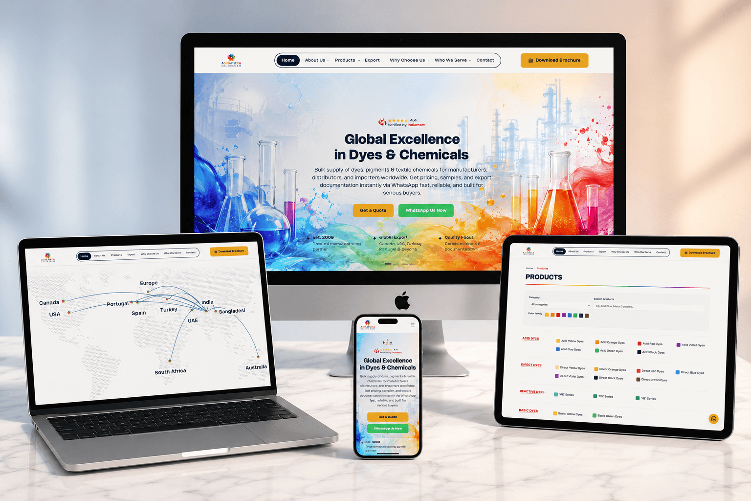 Ashapura Color Chem website